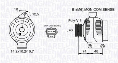 MAGNETI MARELLI 063377410010 -  Генератор